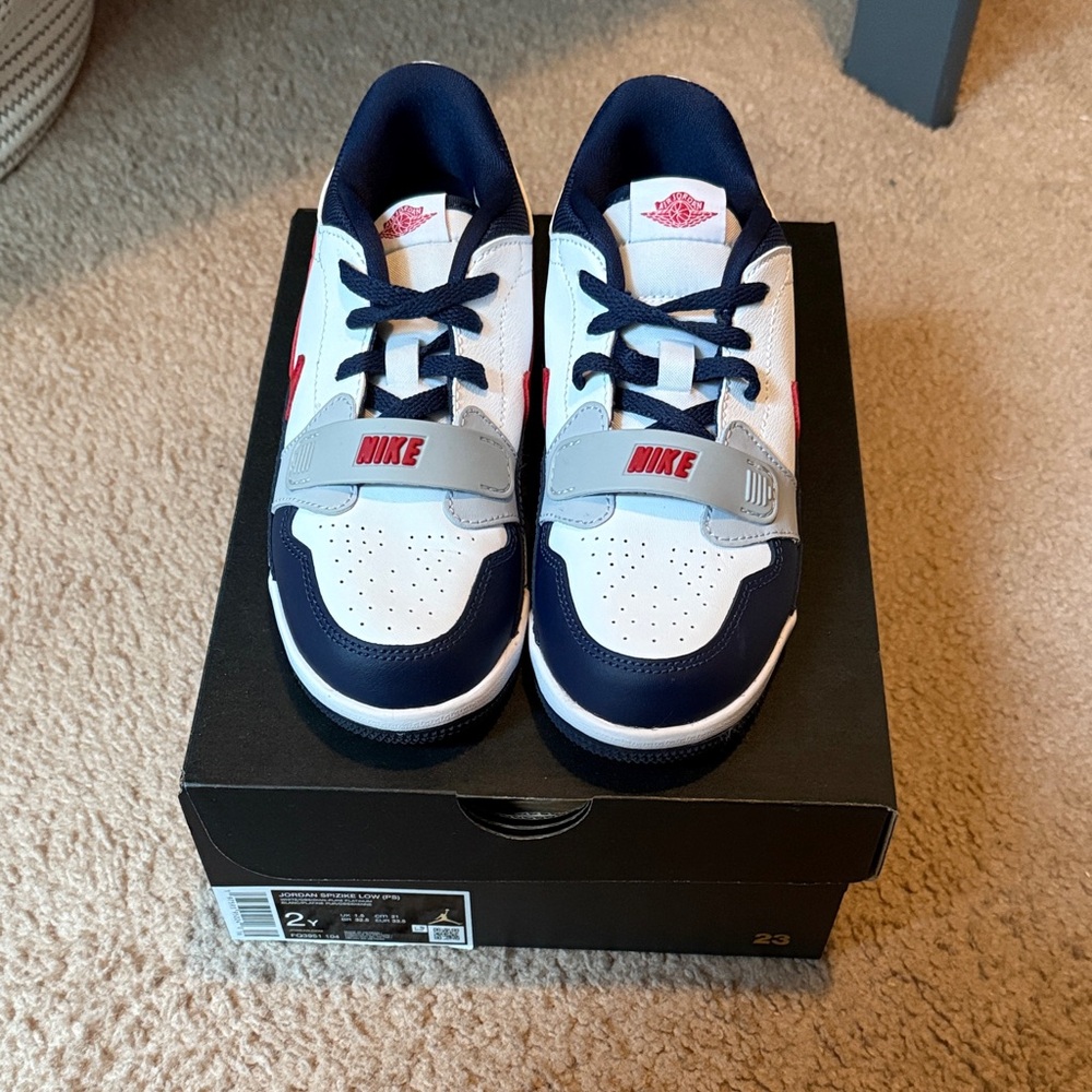 Nike Kids' Blue, White, and Red Sneakers